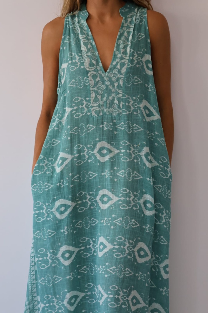Vestido MANTRA Verde Agua