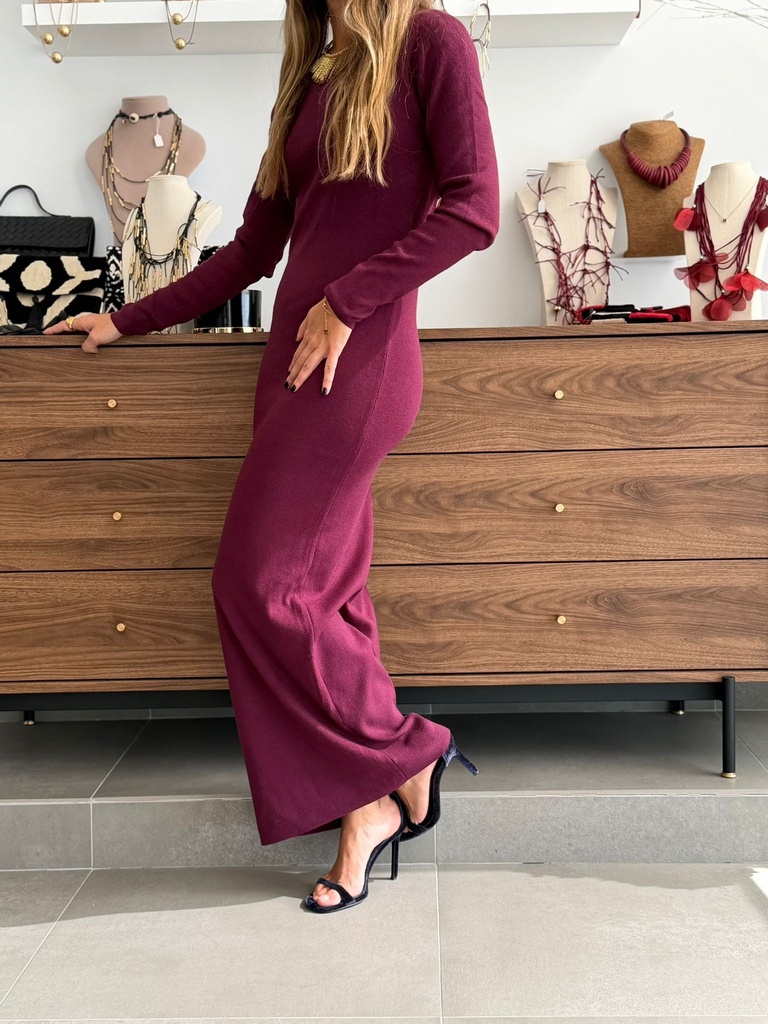 Vestido PAULA Burgundy