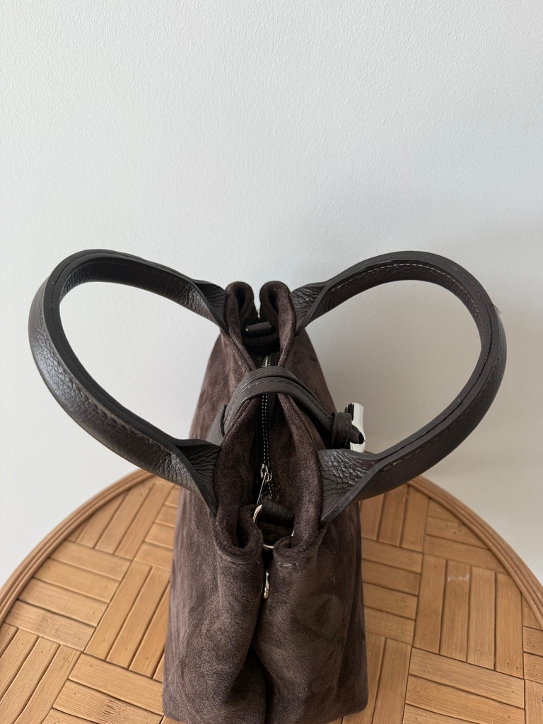 Bolso HUESO Ante Marrón
