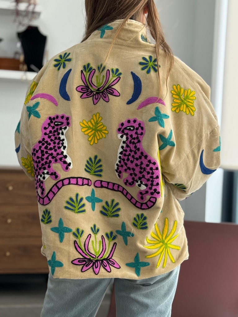 Chaqueta LEOPARDO Marfil