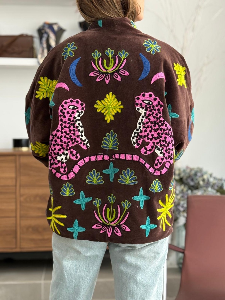 Chaqueta LEOPARDO Marrón