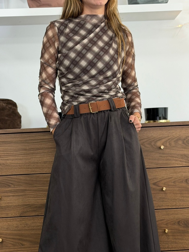 Camisa CUADROS Marrón