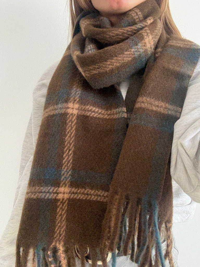 Bufanda CUADROS Marrón