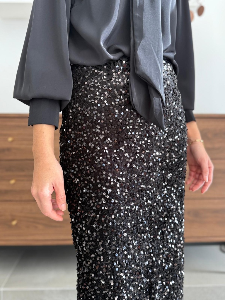 Falda LENTEJUELAS Negro
