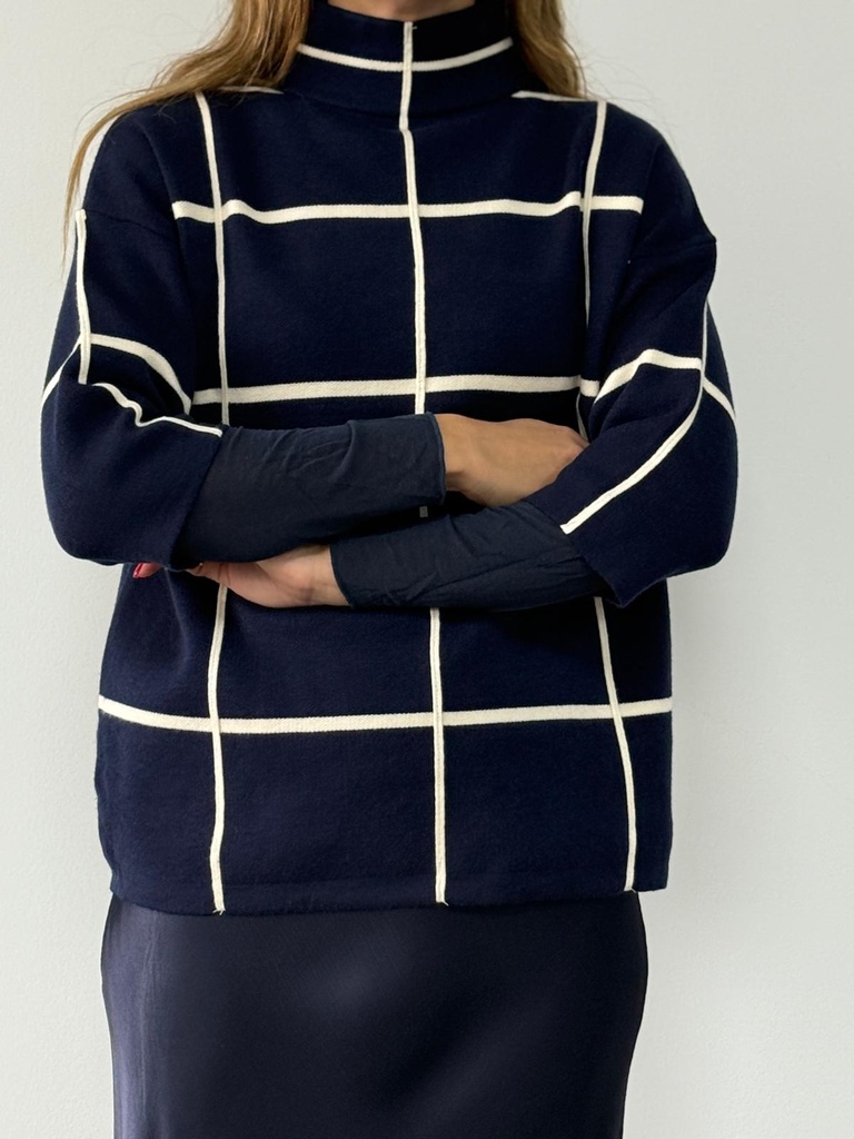 Jersey CUADRICULA Azul