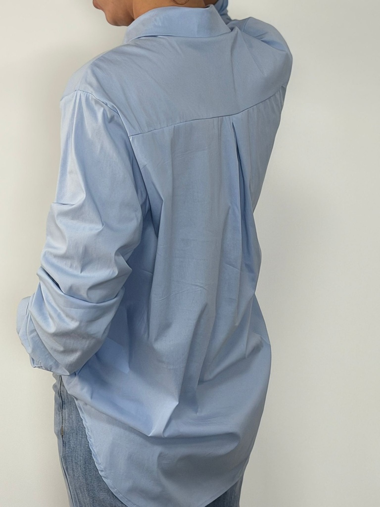 Camisa POPELÍN Celeste