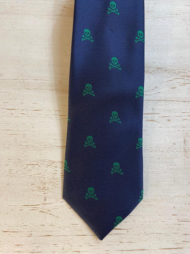 Corbata Calavera Verde