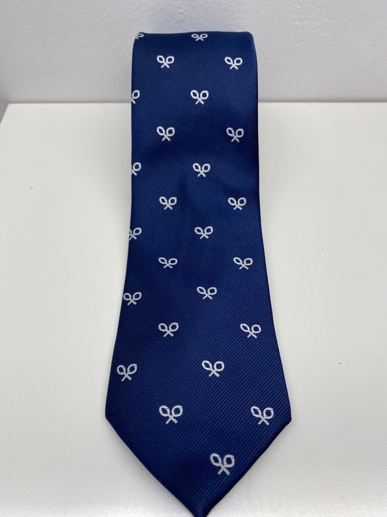 Corbata Raqueta Blanco