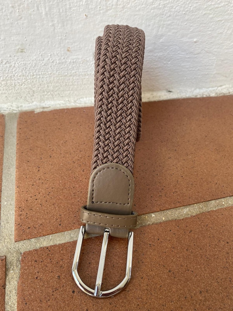 Cinturón TRENZADO ELÁSTICO Marrón Claro