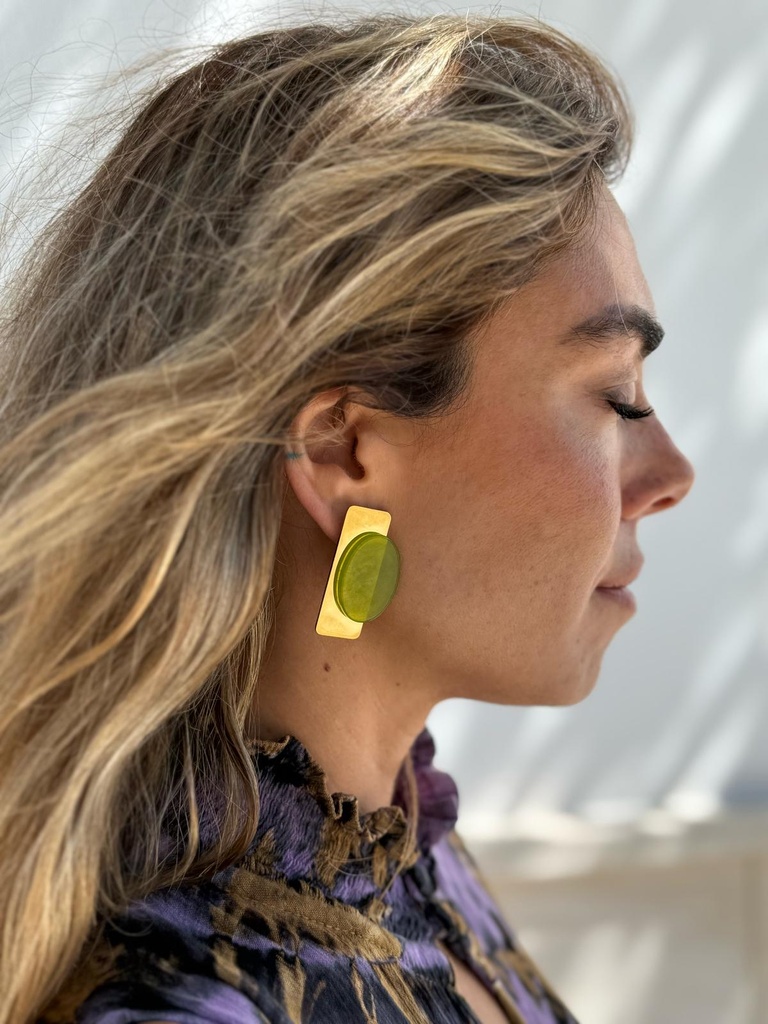 Pendiente OVAL Verde