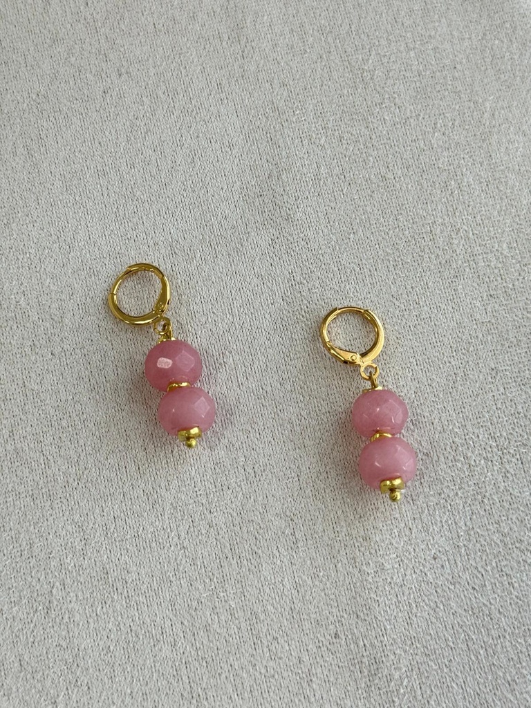 Pendiente DOBLE Rosa
