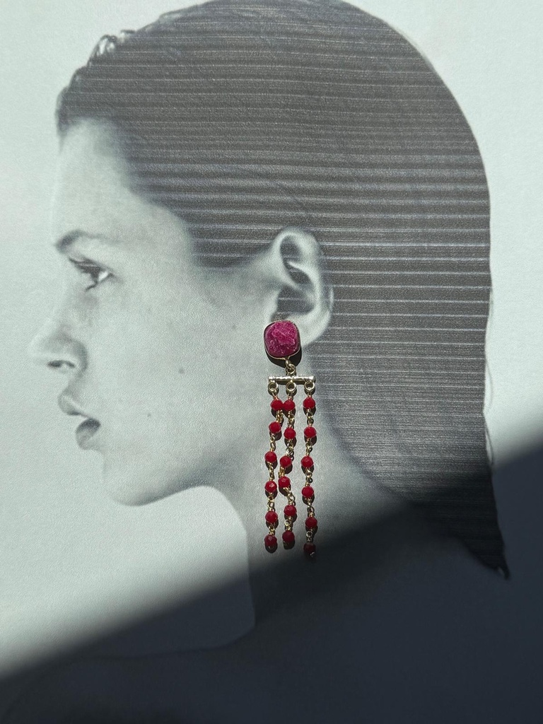 Pendiente DOMINICA Rojo