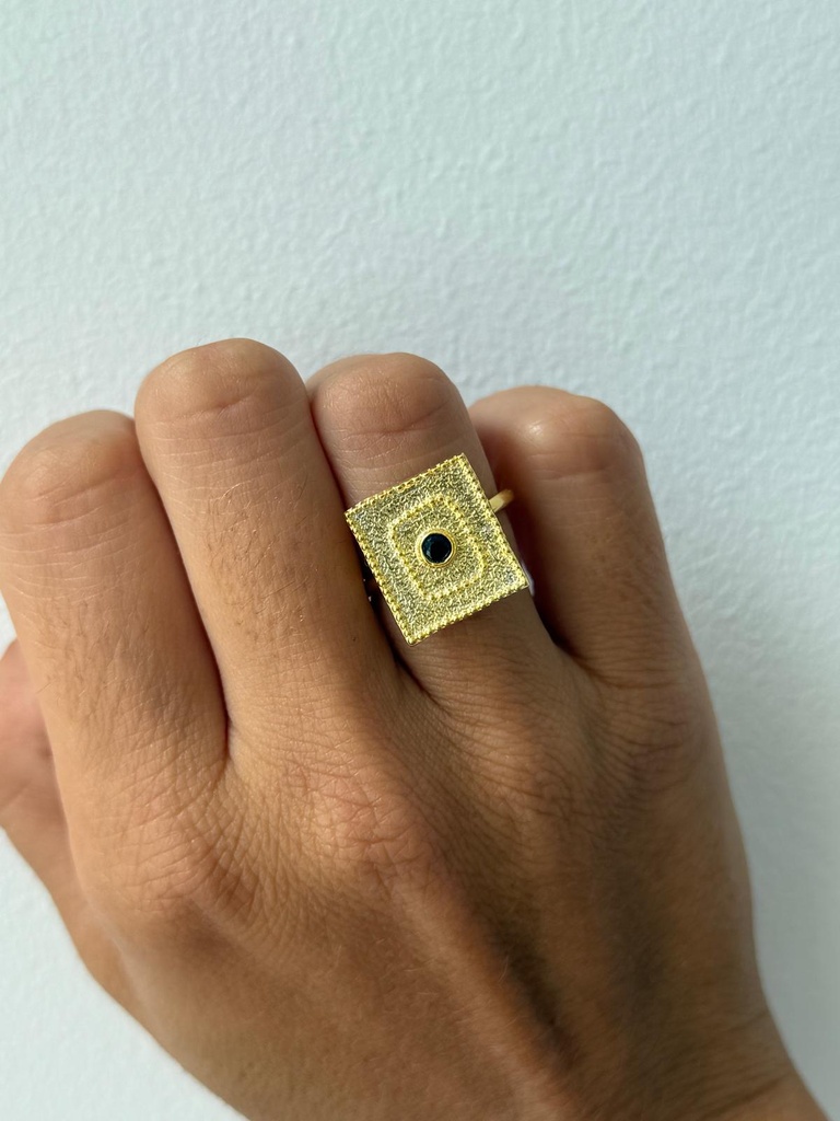 Anillo CUADRADO Negro