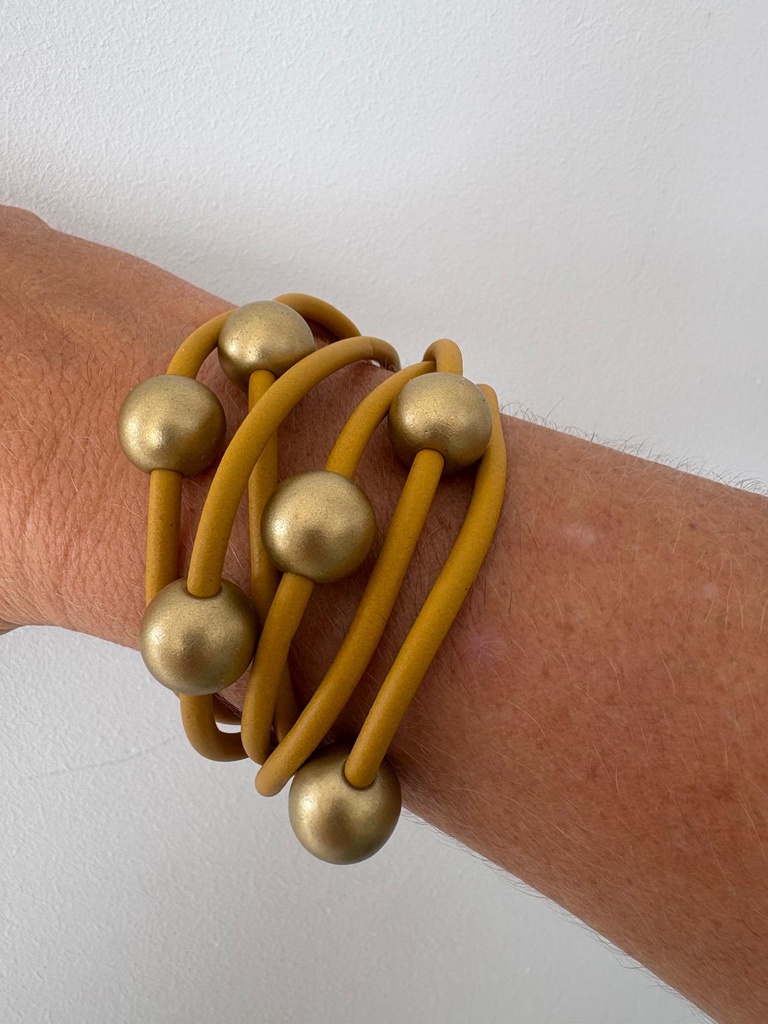 Pulsera CAUCHO Mostaza