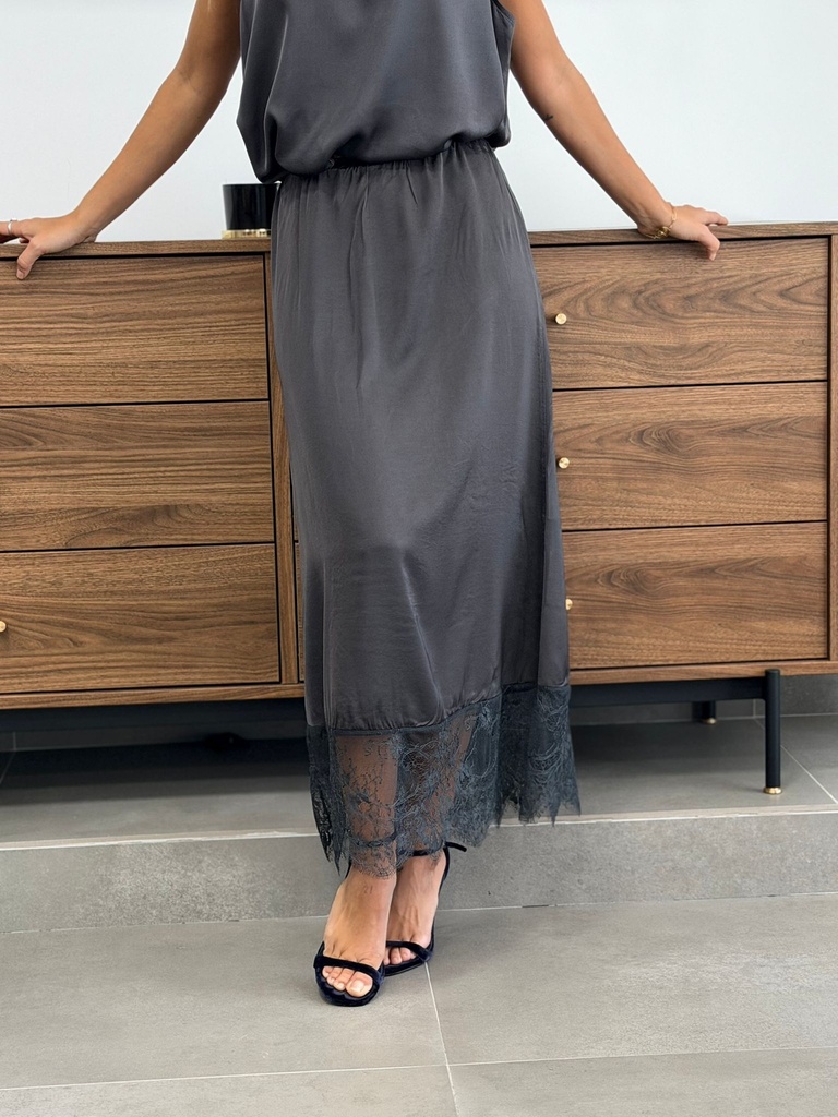 Falda ENCAJE Gris