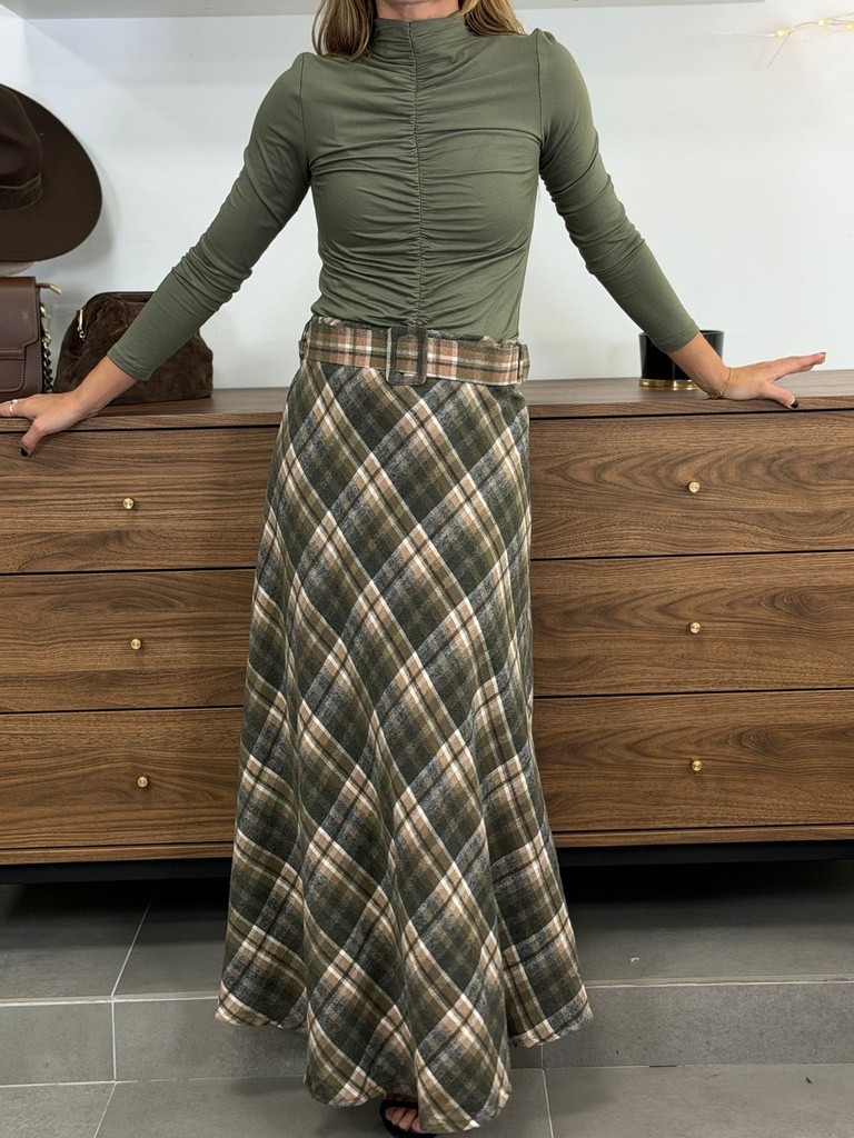 Camiseta FRUNCIDO Kaki