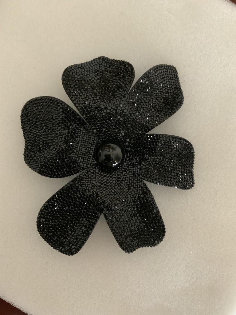 Broche FLORBRILLO  Negro