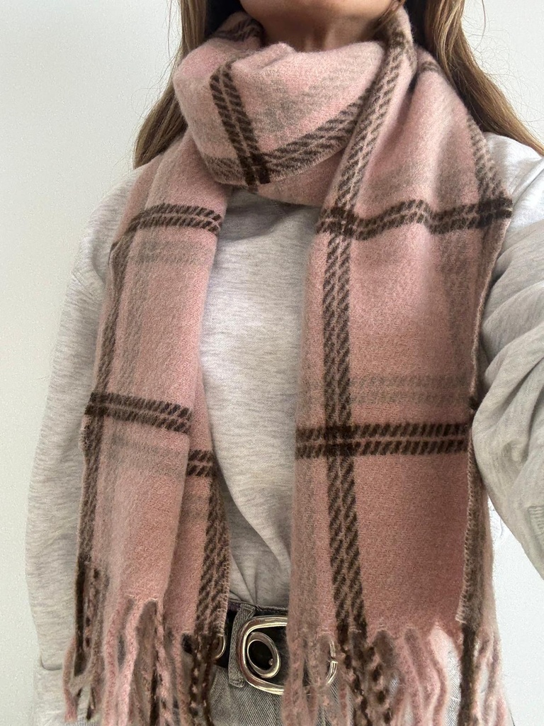 Bufanda CUADROS Rosa