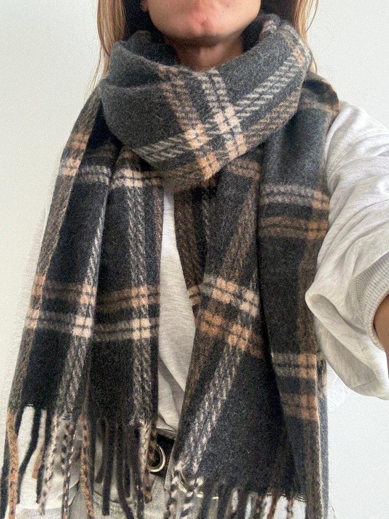 Bufanda CUADROS Gris