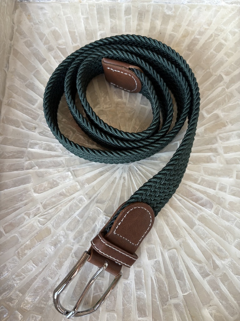 Cinturon TRENZADO ELÁSTICO Verde