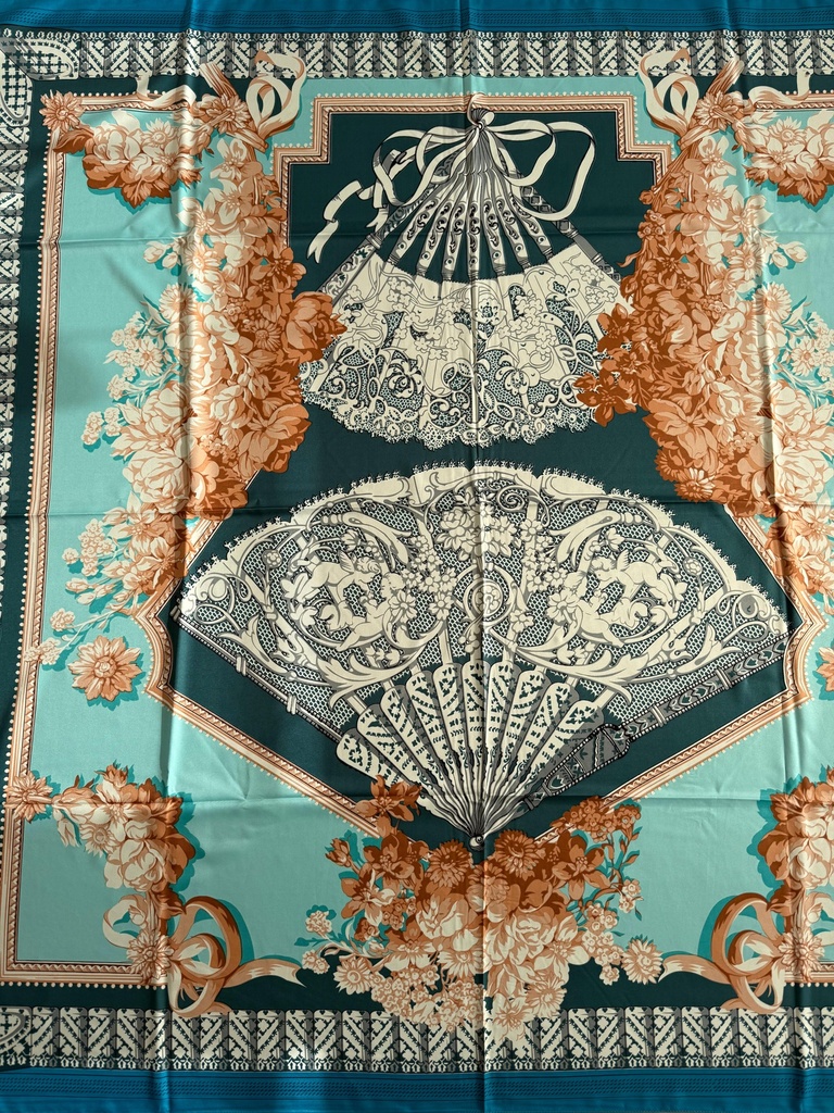 Pañuelo ABANICOS Turquesa