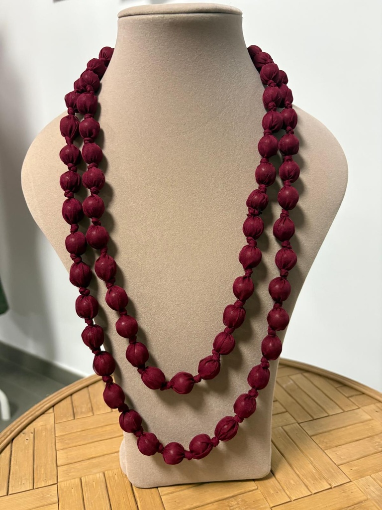 Collar TELA Burdeos