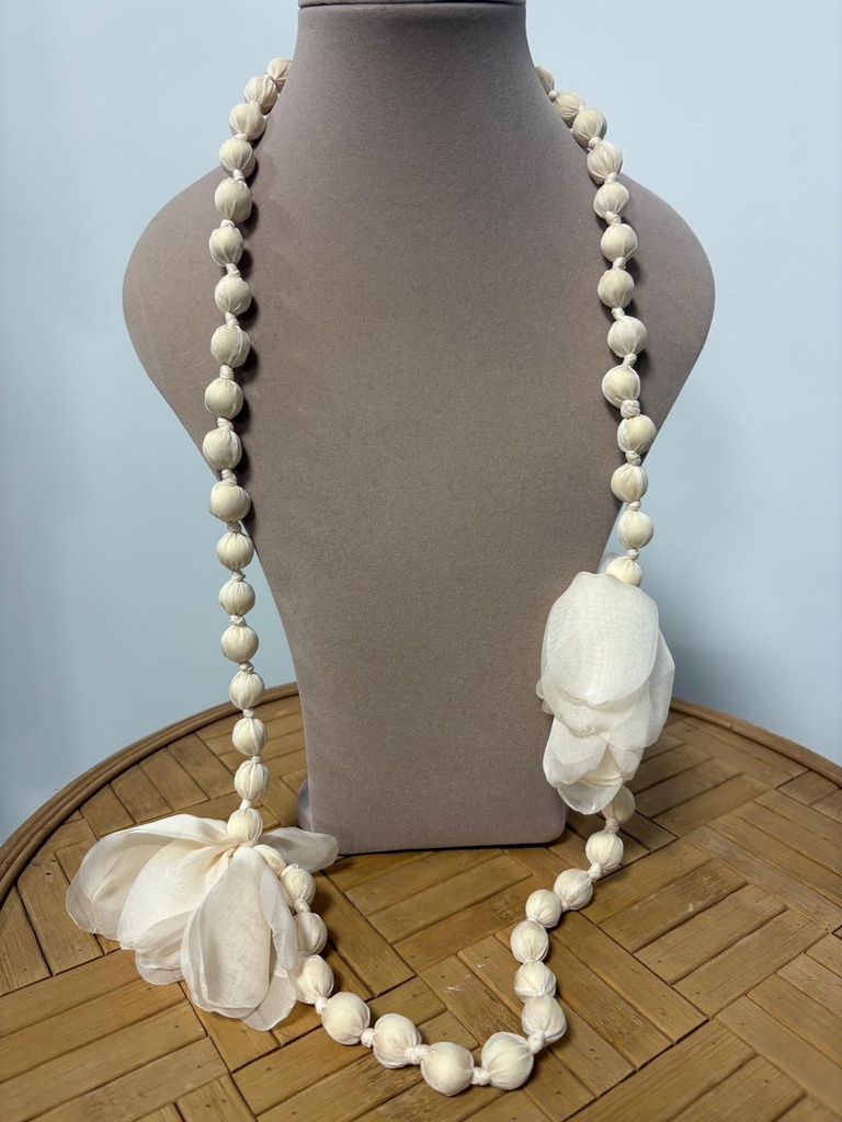 Collar TELA FLOR Marfil