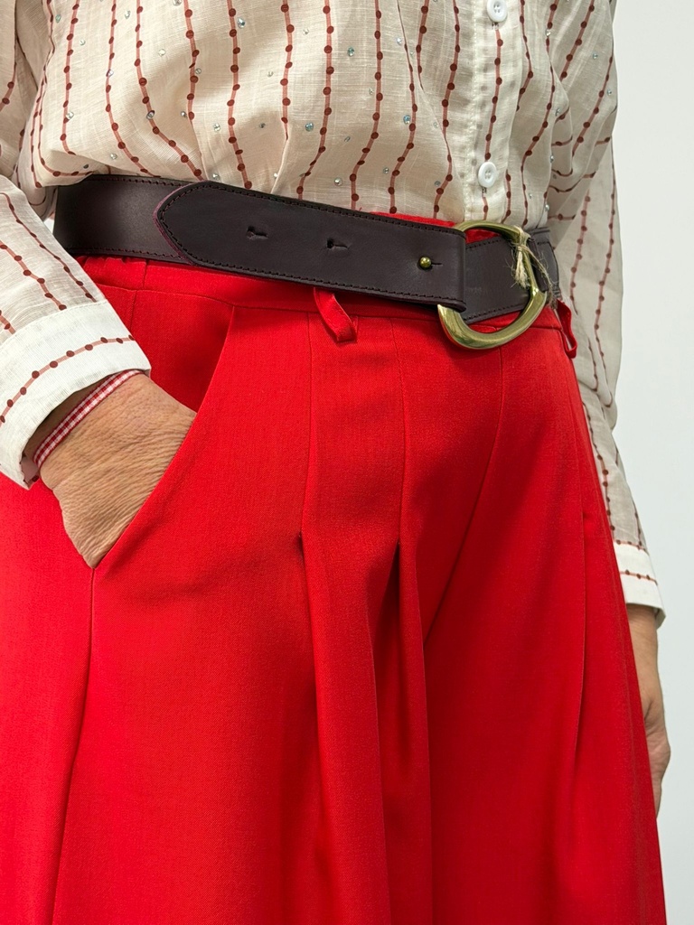 Cinturón PIEL Burdeos