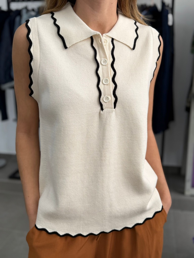 CHALECO VALIATI MARFIL