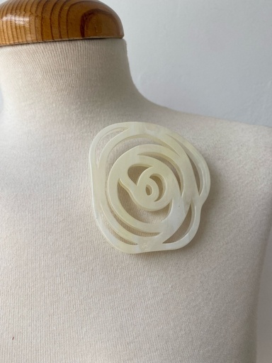 [SN49871] Broche LABERINTO Blanco