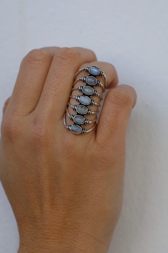 Anillo CIEN Plateado-Gris