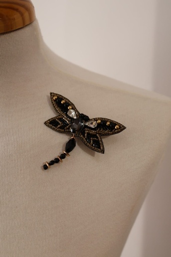 [SN90137NG] Broche LIBÉLULA  Negro