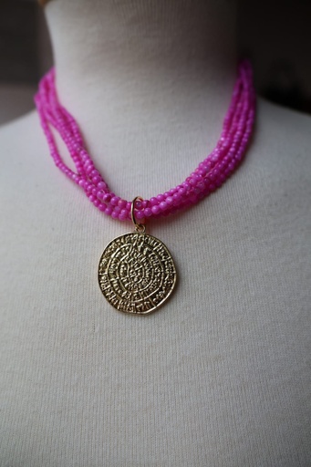 Collar-Gargantilla ADRIANO Fucsia