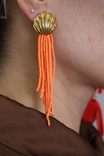 Pendiente CONCHITA Naranja. REBAJADO 50%