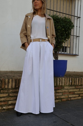 [GLA53021BC] Pantalón PALMA Blanco