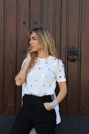 [SHI8900BC] Camiseta DISCO Blanca