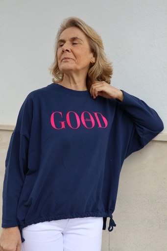 [APR3493AZ] Camiseta GOOD Azul