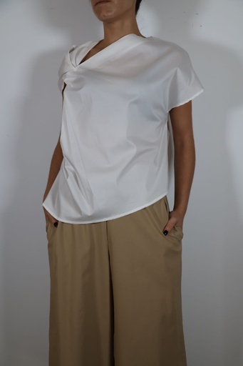 [MOO9842BC] Camisa BANDIDA Blanco