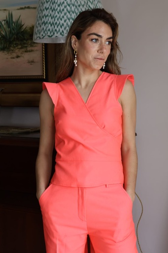 Camisa TOP CRUZADO Naranja