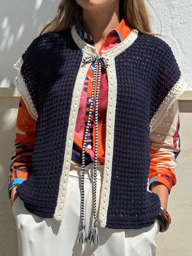 [ANG46-02138 S/M] Chaleco BULGARIA Azul.   REBAJADO 30%
