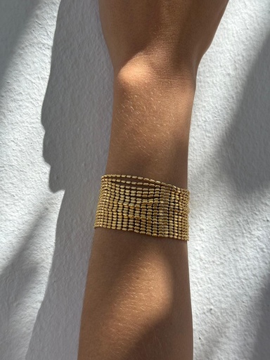 [LIN589DR] Pulsera RAMSÉS Dorado
