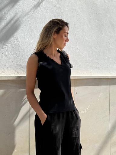 [LIN721175NG] Camiseta CORCEGA Negra
