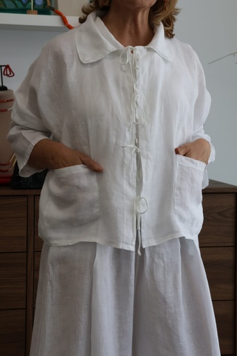 [LIN 17740BCA] Chaqueta CATANIA Blanca. REBAJADO 30%