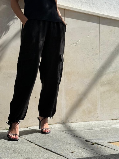 [LIN6443NG] Pantalón MESINA Negro