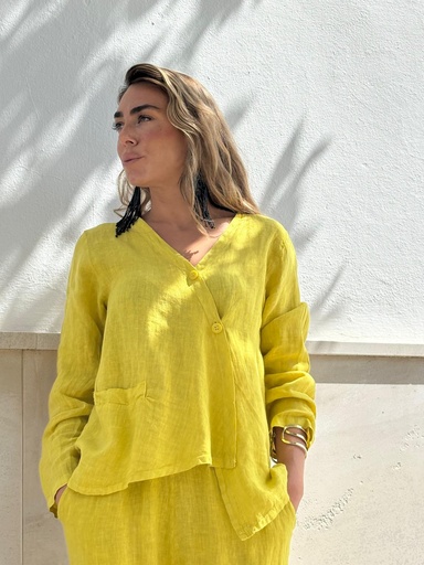 [LIN6882AMA] Camisa NAPOLES Amarillo