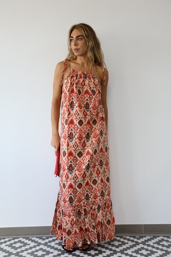 [CHU2028TJ] Vestido MANDALA Teja