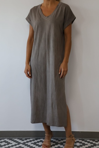 [AG2490GR] Vestido LEON Gris