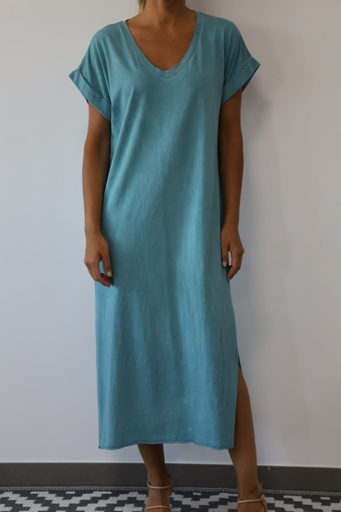 [AG2490VDA] Vestido LEON Verde Agua