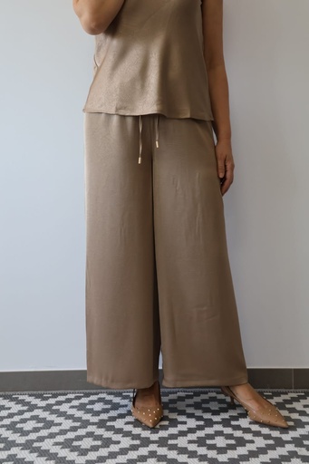 [CREXF2406096CH] Pantalón HOJALDRE Chocolate