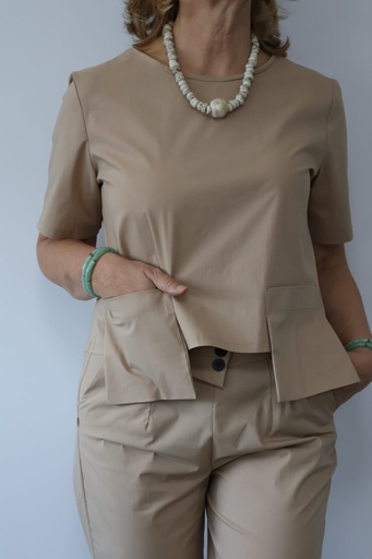 [ONE88890BG] Camisa OVEJA Beige. REBAJADO 50%